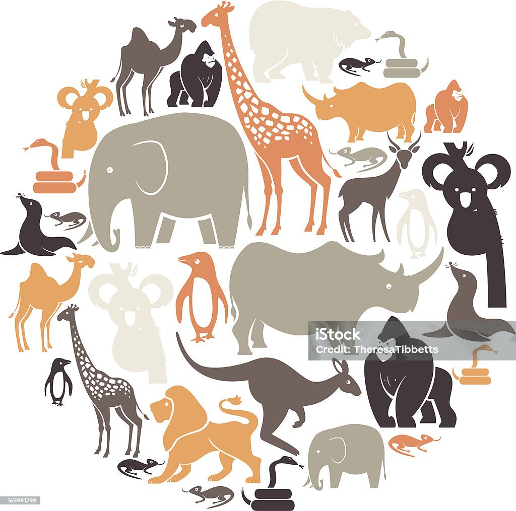 Zoo Ensemble d'icônes - clipart vectoriel de Zoo libre de droits
