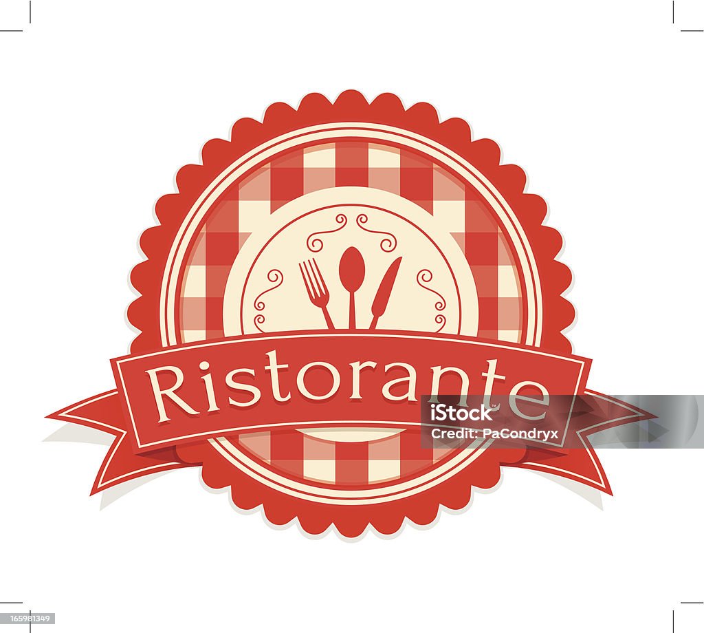 Vintage Ristorante Label - Lizenzfrei Italienische Kultur Vektorgrafik