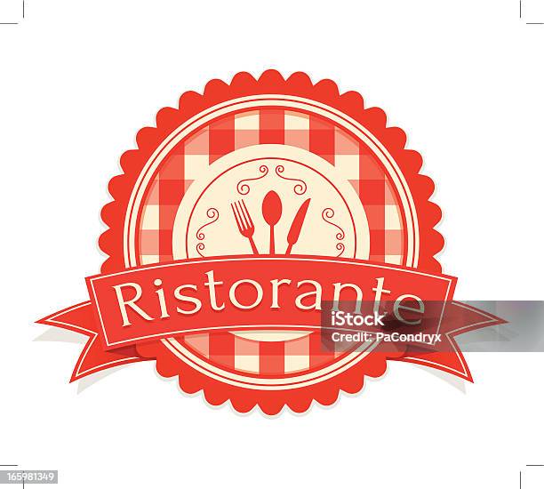 Vintage Ristorante Label Stock Vektor Art und mehr Bilder von Italienische Kultur - Italienische Kultur, Restaurant, Abzeichen