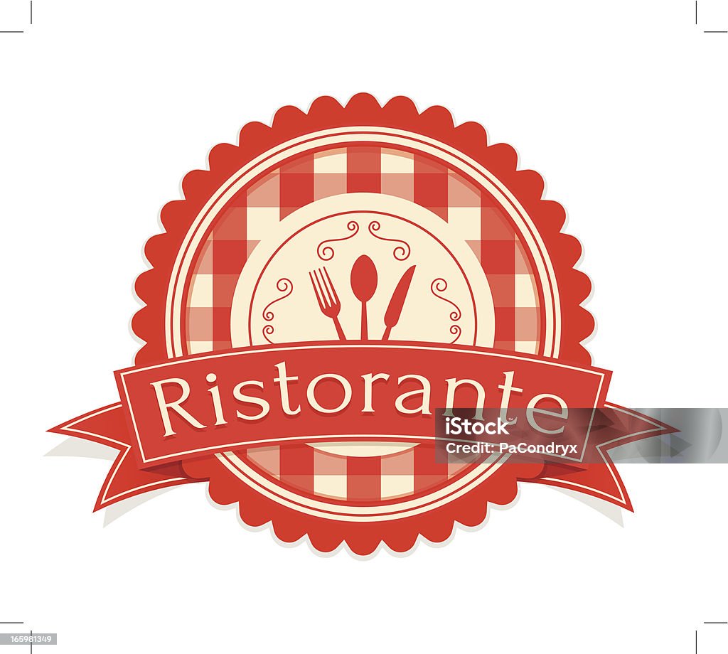 RÓTULO Vintage Ristorante - Royalty-free Cultura Italiana arte vetorial