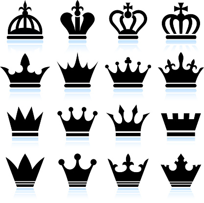 Simple Crowns black and white set