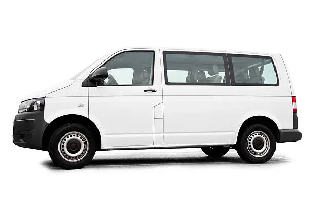 Photo of Isolated white Van / Transporter ready for branding