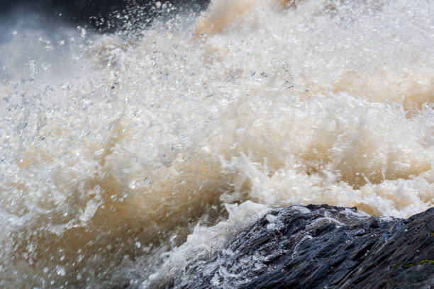 istock muddy turbulent stream under a rock during high water 1659853122