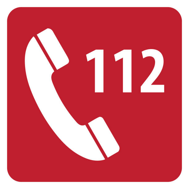 Call 112 for emergency Vector graphic of the 112 European emergency call number pics of the firefighter free stock illustrations