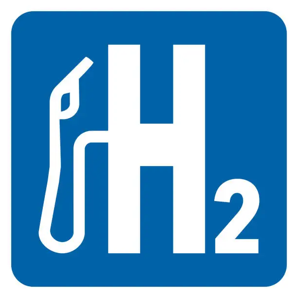 Vector illustration of Hydrogen fuel station