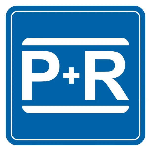 Vector illustration of Park & Ride sign