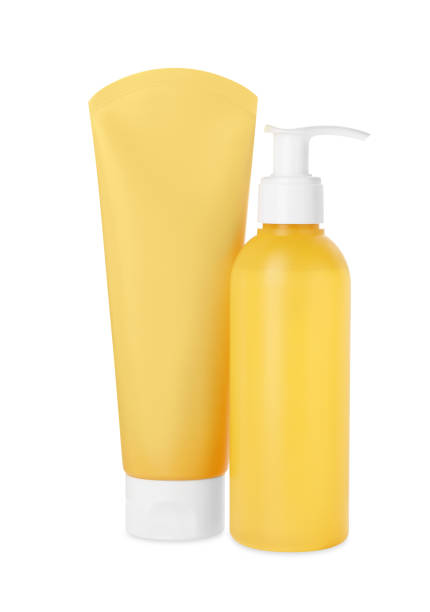 istock Different cleansers isolated on white. Cosmetic product 1659939269