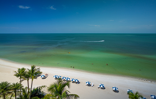 Naples Florida beach from above