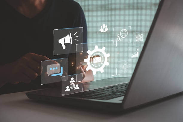 istock Email marketing, email automation, marketing automation concept. Using data science to drive marketing automation. Develop a insight customer data strengthen customer engagement, retention, loyalty. 1660045001