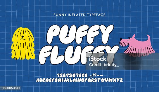 istock Retro Inflated Font. Funny Typeset in Y2k Graffiti Style. Vector Bubble Gum Alphabet. Cute Letters Kids Book Cartoon Aesthetic 1660053541