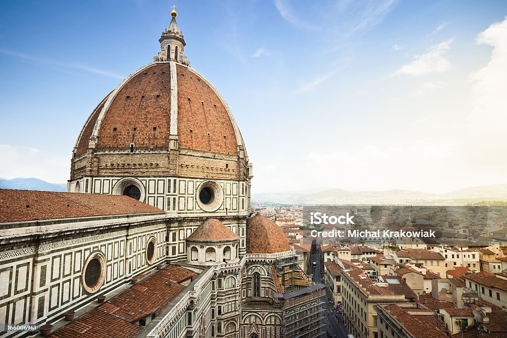 Florence Cathedral View on cityscape and the dome of the Cathedral of Florence. Florence - Italy Stock Photo