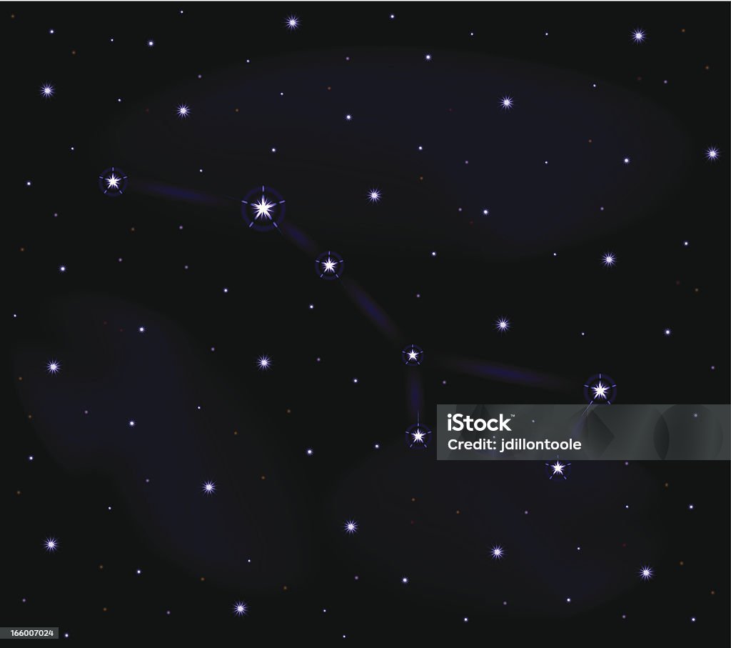 Big Dipper/campo de estrellas - arte vectorial de Estrella del Norte libre de derechos