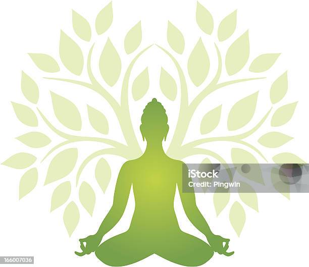 Green De Yoga Vecteurs libres de droits et plus d'images vectorielles de Yoga - Yoga, Bouddha, Arbre