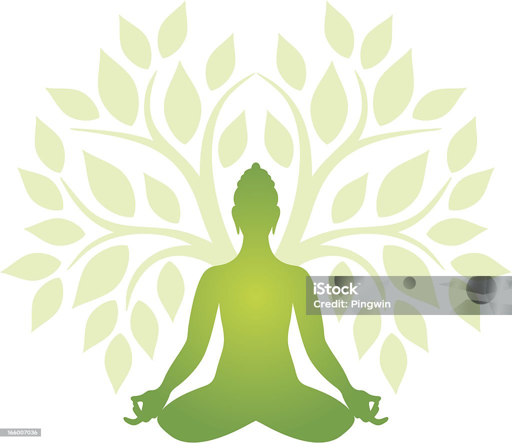 Verde Yoga - arte vettoriale royalty-free di Yoga