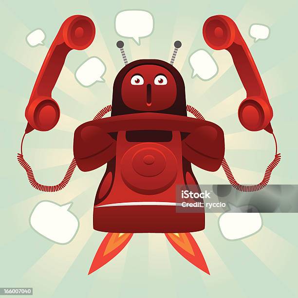 Monstro De Telefone - Arte vetorial de stock e mais imagens de A usar um telefone - A usar um telefone, Animal, Ciborgue