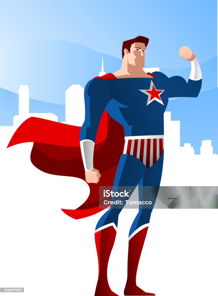 USA Superhero 2 - Grafika wektorowa royalty-free (Superbohater)