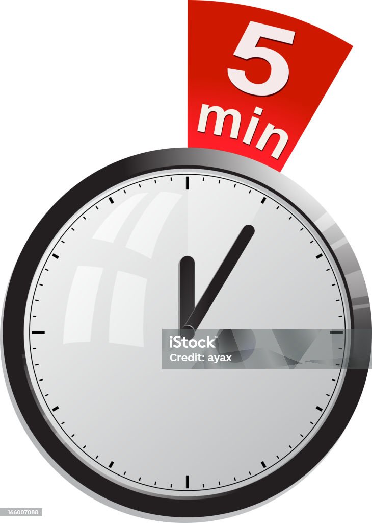 timer 5 minuti - arte vettoriale royalty-free di Numero 5