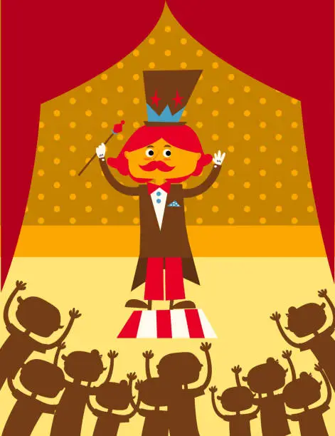 Vector illustration of Circus director