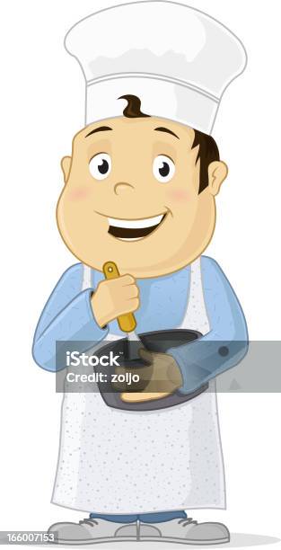 Little Cook - Immagini vettoriali stock e altre immagini di Allegro - Allegro, Bambini maschi, Bambino