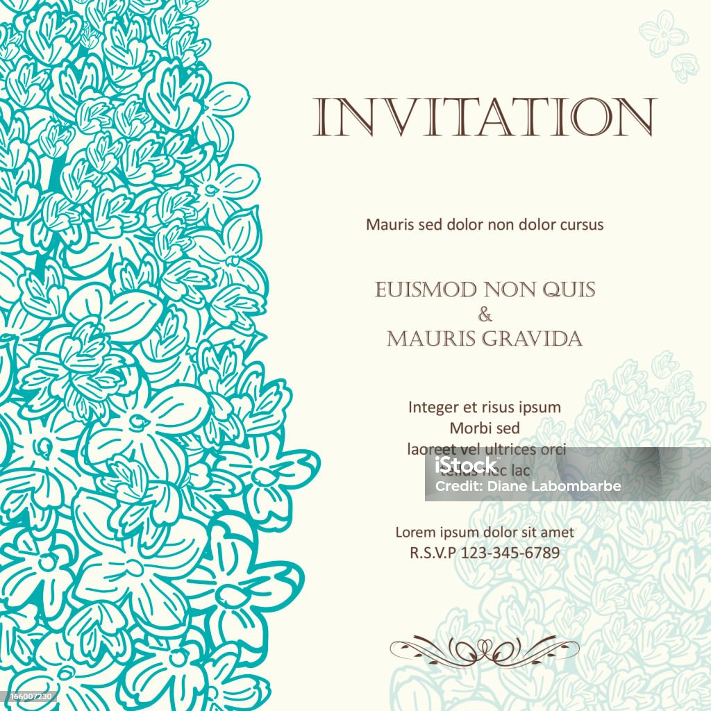 Lila Floral fondo de invitación de boda - arte vectorial de Elegancia libre de derechos