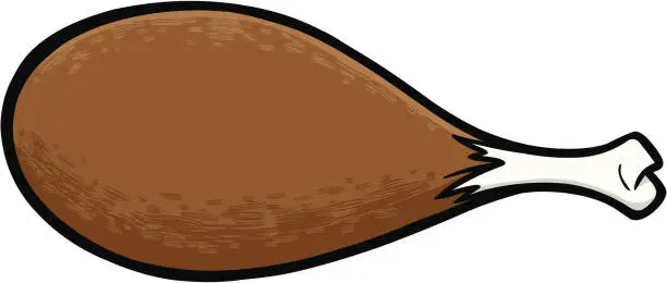 Vector illustration of Turkey Leg