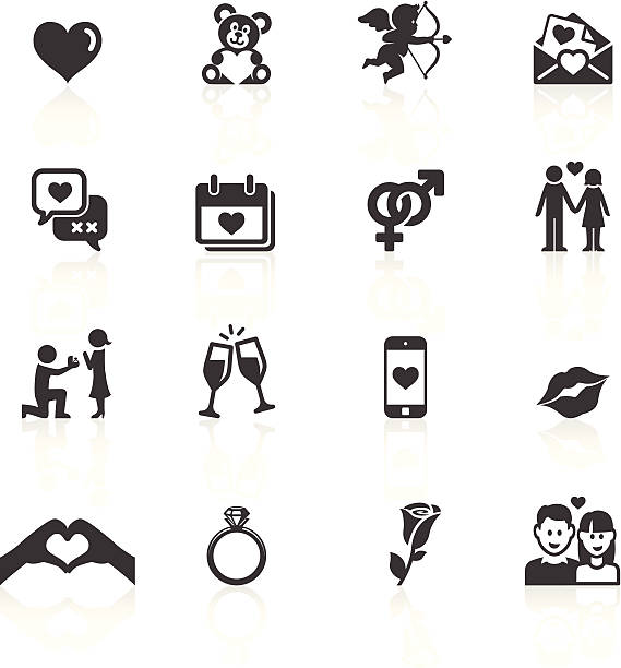 Love & Valentines Icons Love & Valentines Icons. Layered & grouped for ease of use. Download includes EPS 8, EPS 10 and high resolution JPEG & PNG files. diamond ring clipart stock illustrations