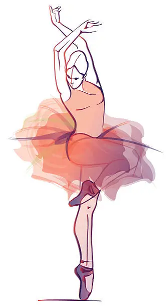 Vector illustration of Ballerina