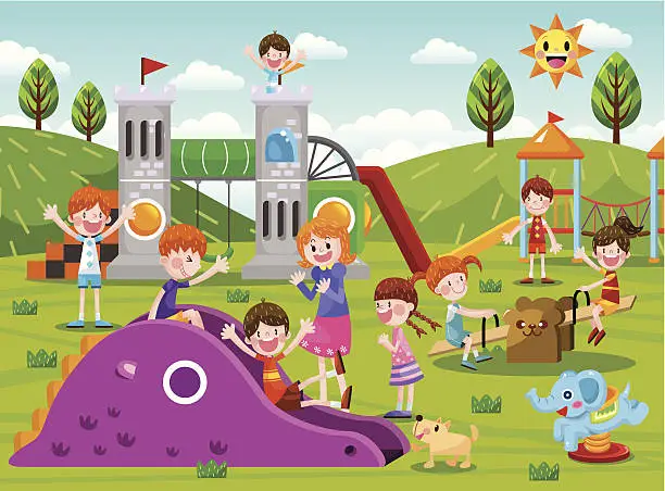 Vector illustration of The playground