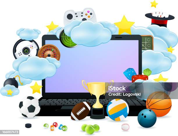Vetores de Laptop De Jogos e mais imagens de Brand Name Video Game - Brand Name Video Game, Computador, Controle