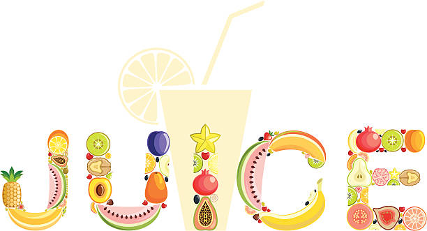 illustrazioni stock, clip art, cartoni animati e icone di tendenza di succo di frutta - fig apple portion fruit