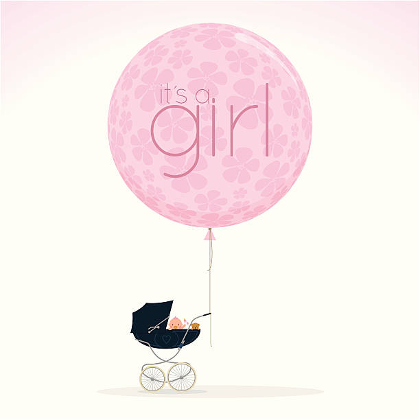 newborn pram stroller itisagirl babyshower cute pink illustration vector http://i681.photobucket.com/albums/vv179/myistock/nb.jpg baby carriage stock illustrations