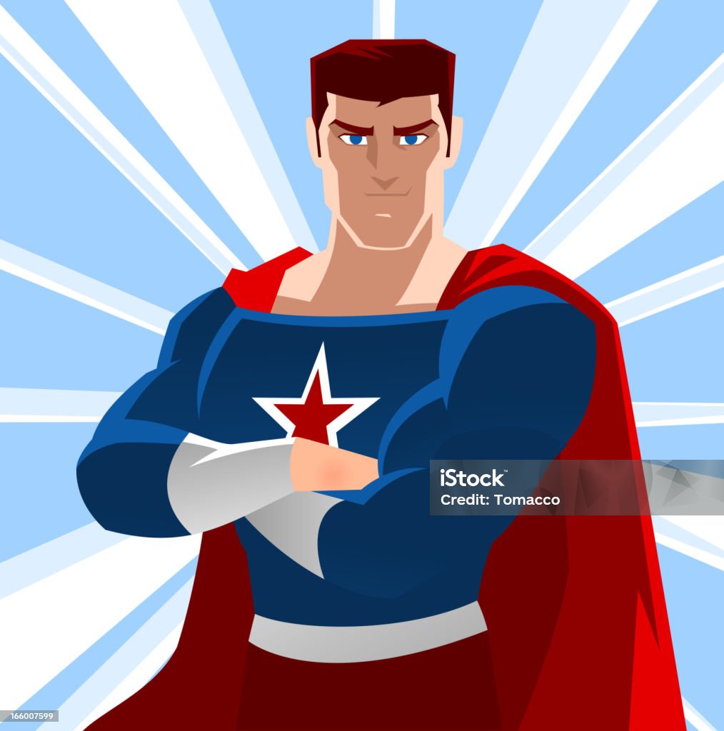 Super Héros américain ! - clipart vectoriel de Super-héros libre de droits