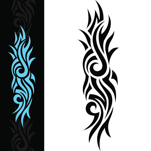 BLUE TATTOO Tribal Tattoo tribal tattoos stock illustrations