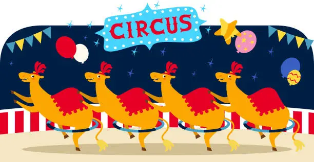 Vector illustration of Circus calls