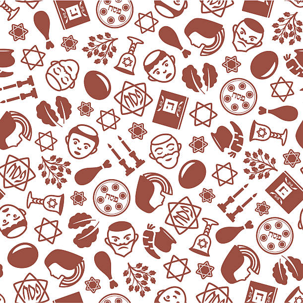 Seamless pattern with Passover icons.