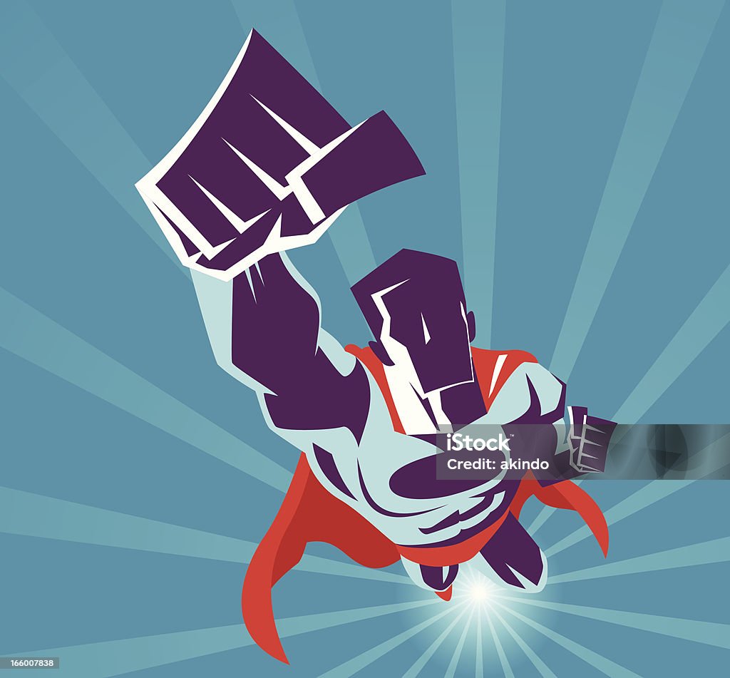 Super-héros Voler - clipart vectoriel de Super-héros libre de droits