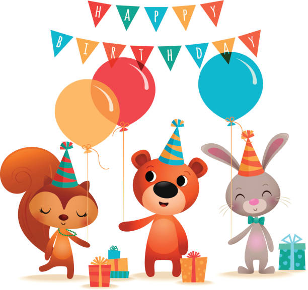 Birthday fun vector art illustration