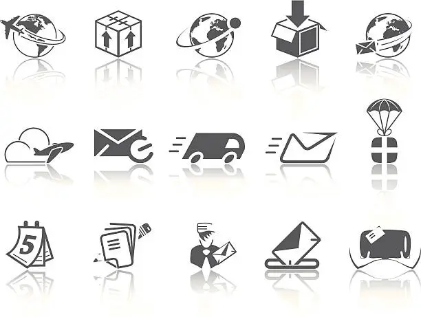 Vector illustration of Simple SERIES – Mail & Delivery