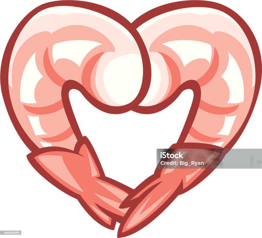 Shrimp Heart Stock Illustration - Download Image Now - Shrimp - Seafood