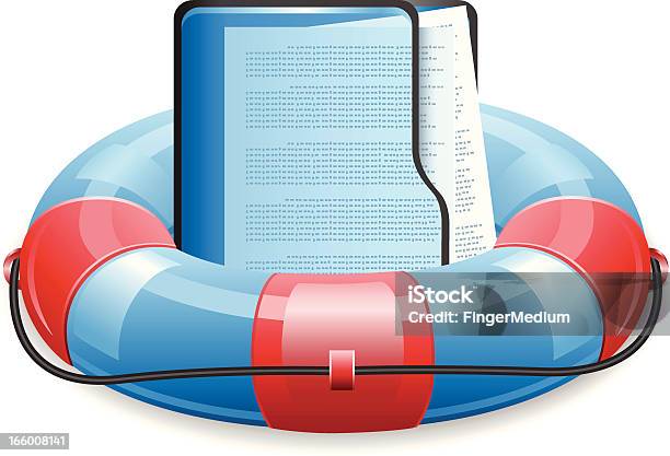 Ilustración de Carpetas De Datos En La Vida Buoy y más Vectores Libres de Derechos de Accidentes y desastres - Accidentes y desastres, Archivar documentos, Archivo
