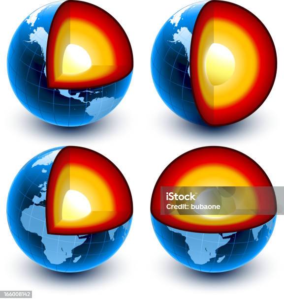Ilustración de Núcleo De La Colección De Globo De Tierra y más Vectores Libres de Derechos de Centro de la tierra - Centro de la tierra, América del Sur, América del norte