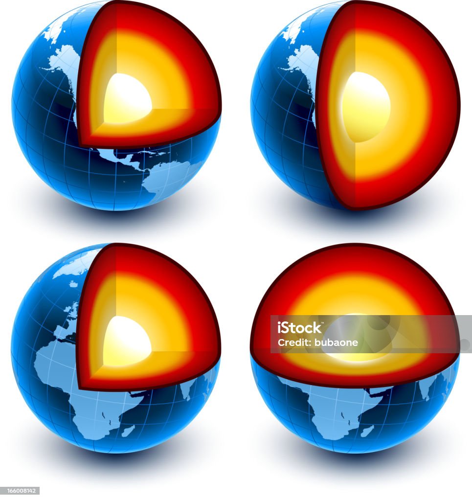 Centre de la terre Globe Collection - clipart vectoriel de Noyau de la terre libre de droits