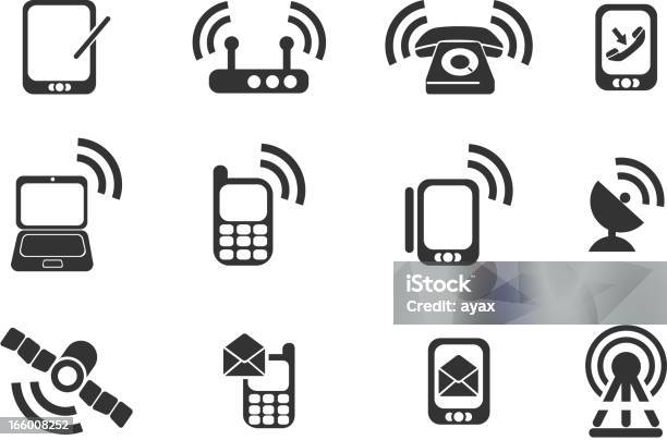 Mobile Icons Stock Illustration - Download Image Now - Antenna - Aerial, Broadcasting, Clip Art