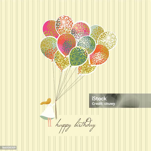 A Happy Birthday Greeting Card Stock Illustration - Download Image Now - Birthday Card, Child, Birthday