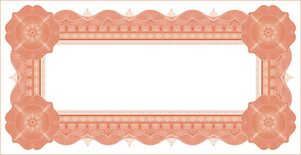 ilustrações de stock, clip art, desenhos animados e ícones de pequena certificado-diploma (vermelho variant) - wave pattern plaque certificate birth certificate