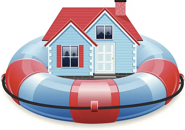 Vector illustration of House insurance concept