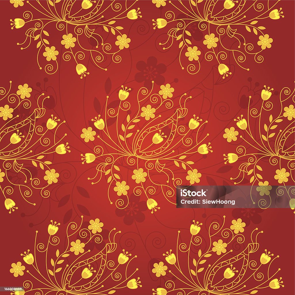 Orientalische Blumenmuster - Lizenzfrei Chinesische Kultur Vektorgrafik
