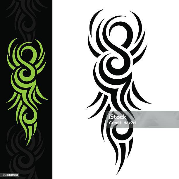 Tatouage Vert Vecteurs libres de droits et plus d'images vectorielles de Tatouage - Tatouage, Culture indigène, Illustration