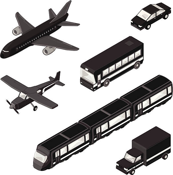 illustrations, cliparts, dessins animés et icônes de isométrique icônes de transport - isometric car vector land vehicle