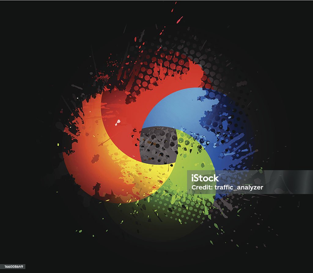 Symbole abstrait coloré - clipart vectoriel de Abstrait libre de droits